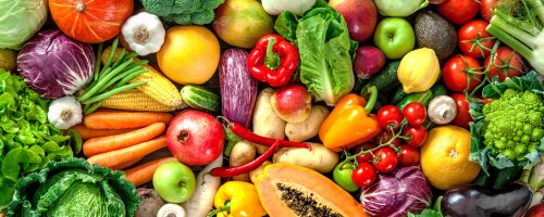 Assortment of  fresh fruits and vegetables